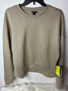 Women's Neutral Beige Crewneck Sweater